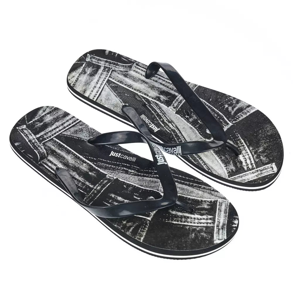 Just Cavalli Sleek Summer Herren-Logo-Flip-Flops