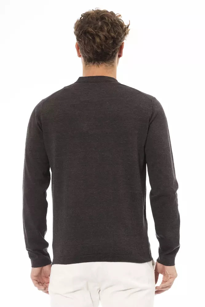 Alpha Studio Eleganter Pullover aus Baumwolle und Kaschmir mit Rundhalsausschnitt