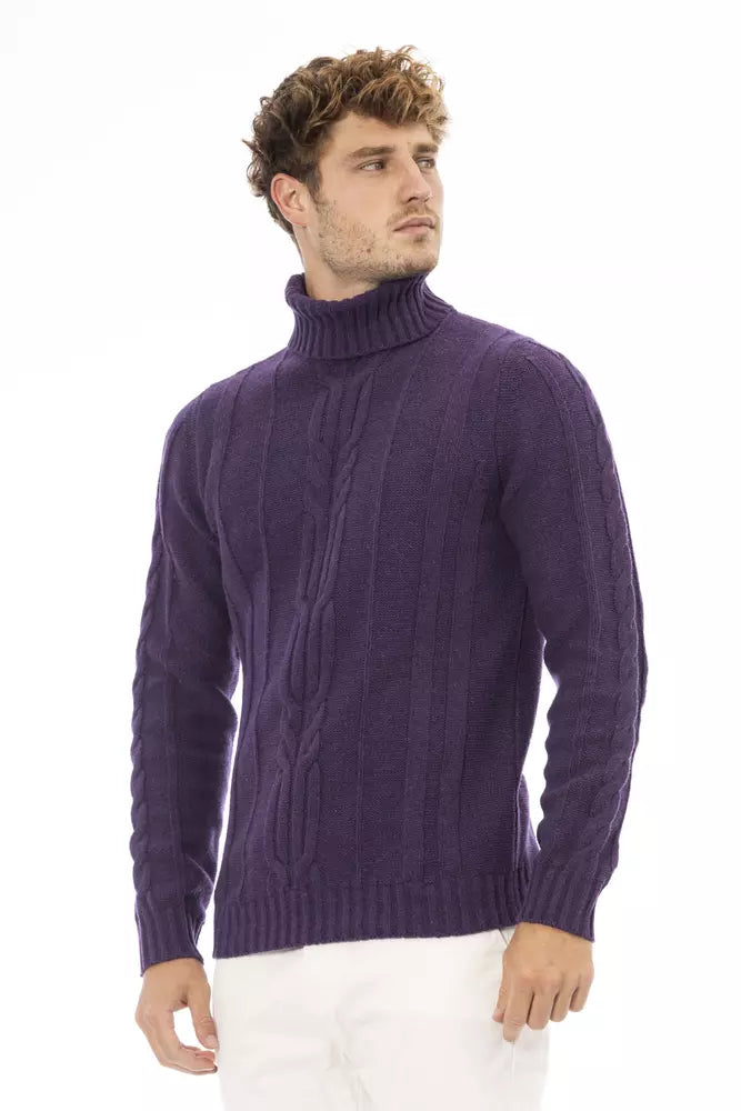 Alpha Studio Lila Rollkragenpullover – Gemütliche Eleganz