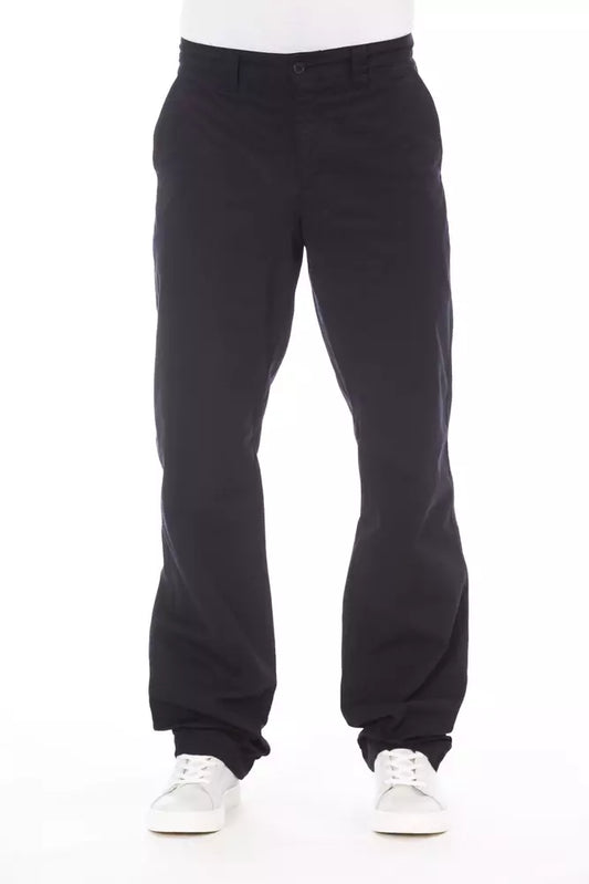 Alpha Studio Sleek Cotton Pants na may Contrast Stitching