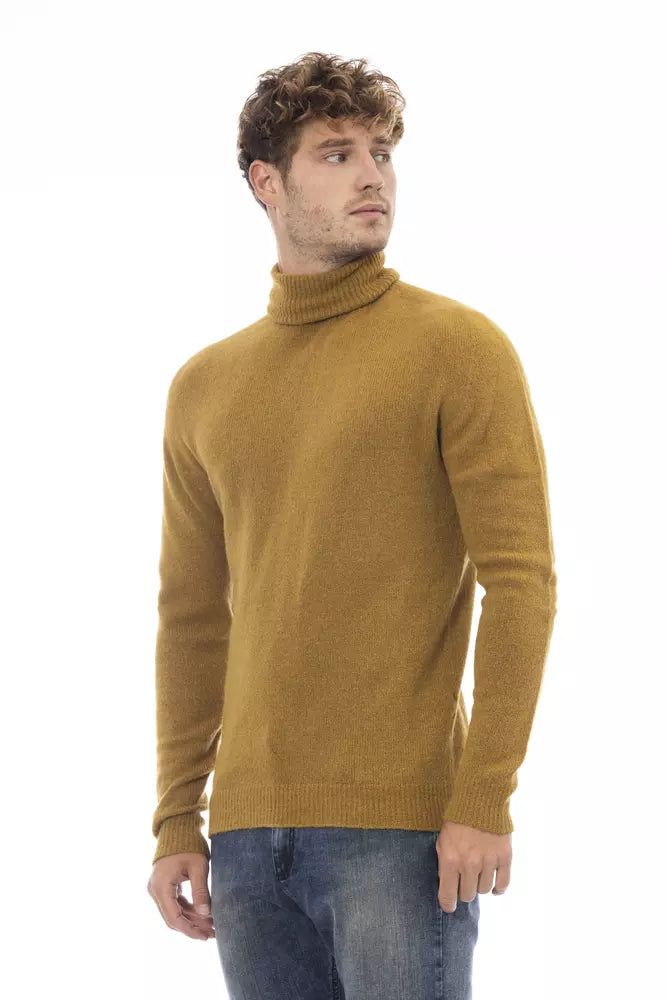 Alpha Studio Rollkragenpullover aus Alpakamischung in Braun