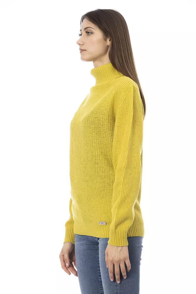 Baldinini Trend Chic Turtleneck Sweater na may Detalye ng Monogram