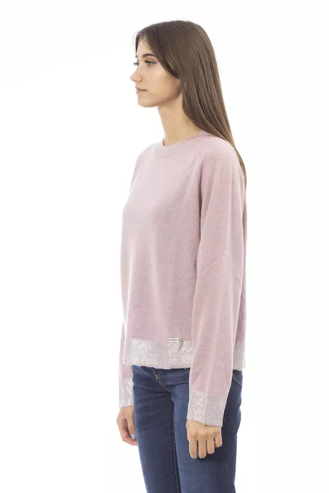 Baldinini Trend Elegant Crew Neck Sweater sa Luxe Blend