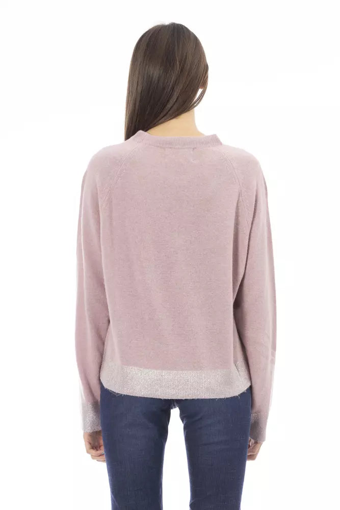 Baldinini Trend Elegant Crew Neck Sweater sa Luxe Blend