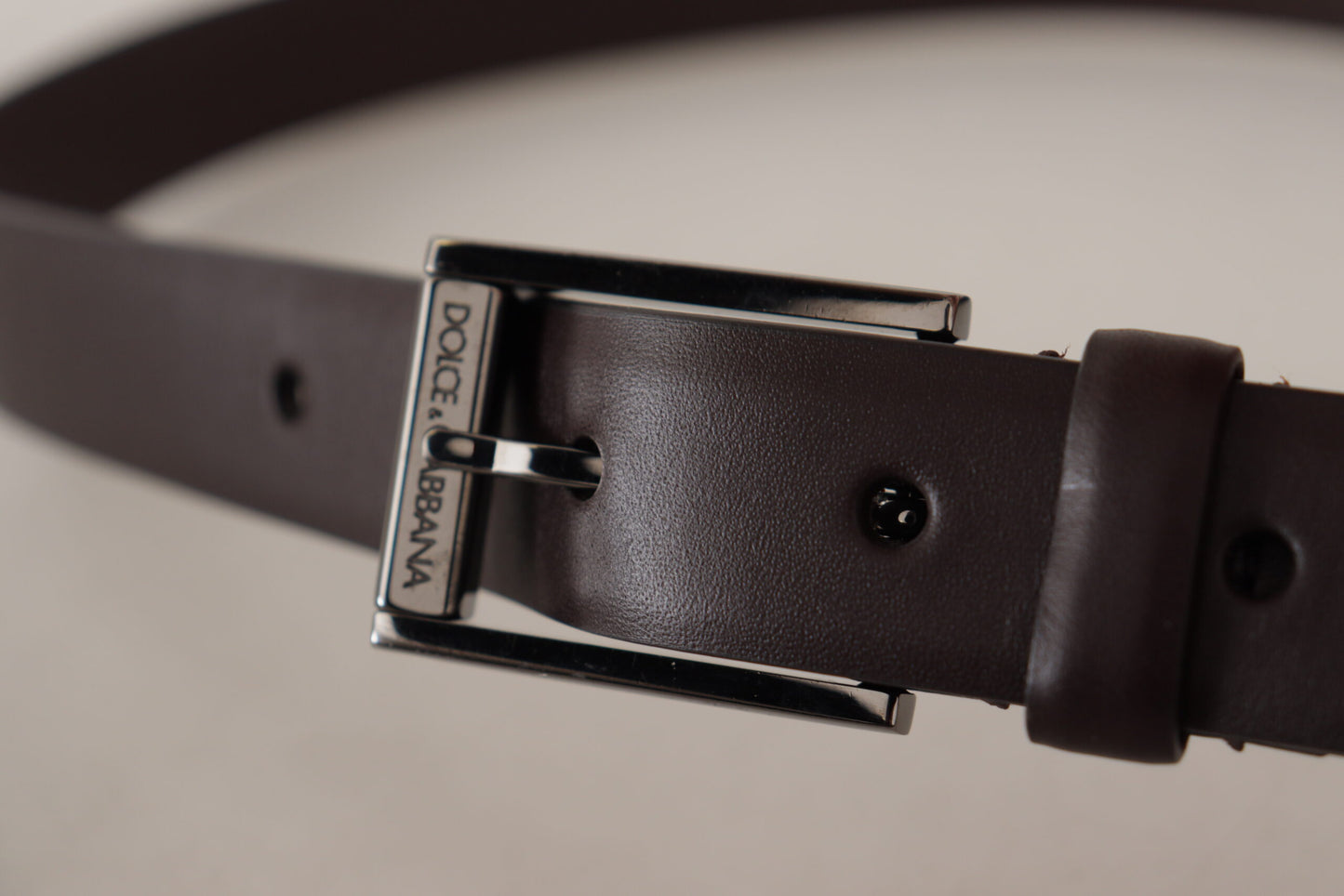 Dolce & Gabbana Elegant Dark Brown Leather Belt