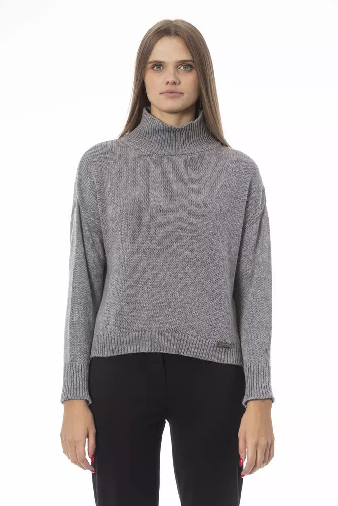 Baldinini Trend Volcanic Neck Sweater sa Luxe Cashmere Blend