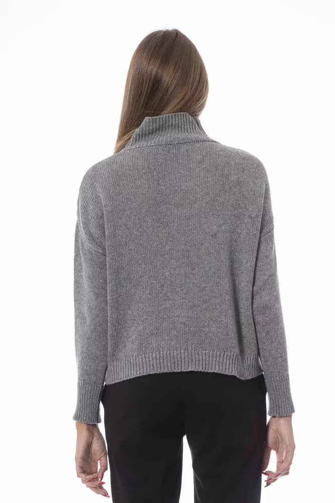 Baldinini Trend Volcanic Neck Sweater sa Luxe Cashmere Blend