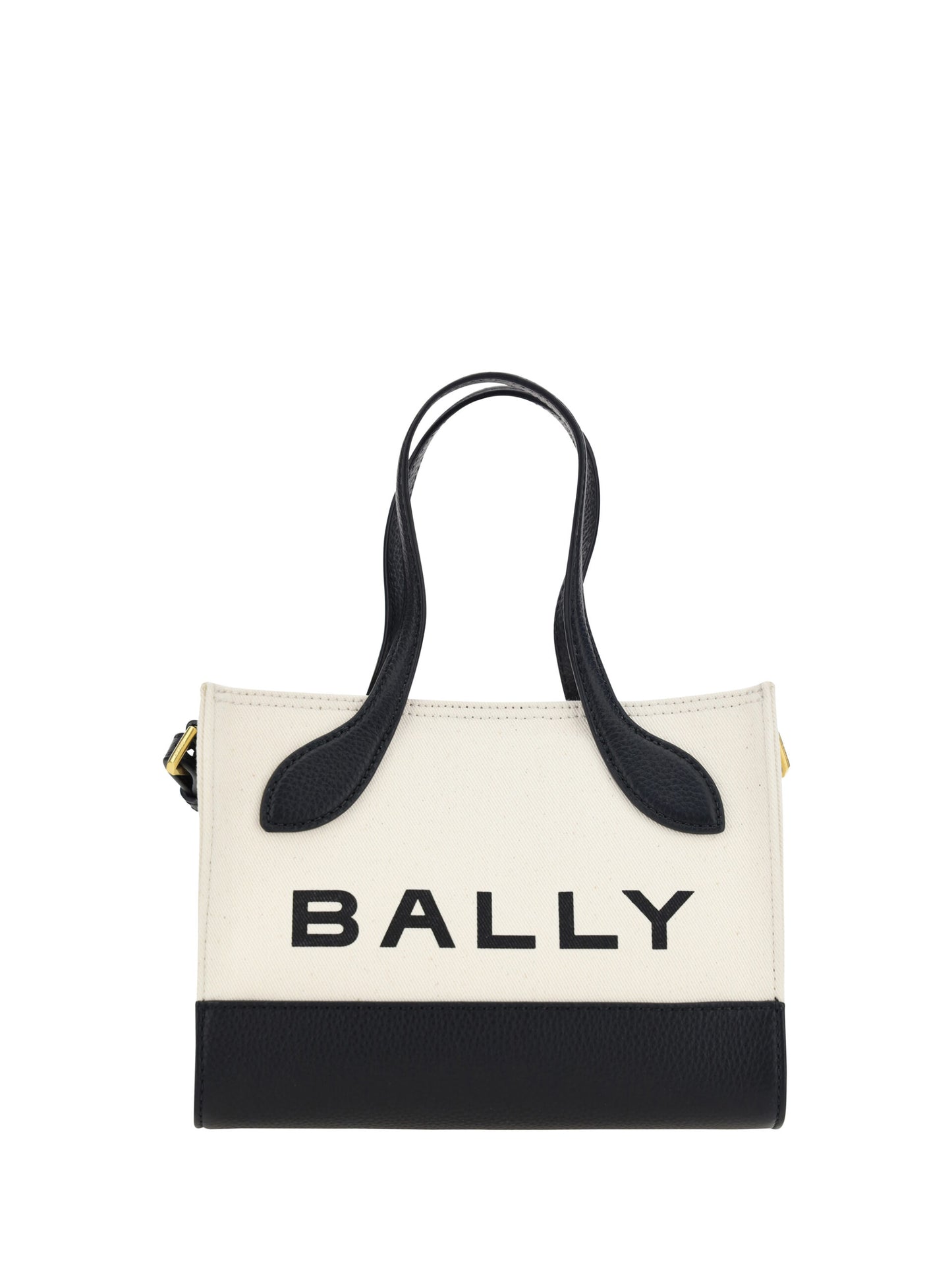 Bally Mini-Handtasche aus weißem und schwarzem Leder