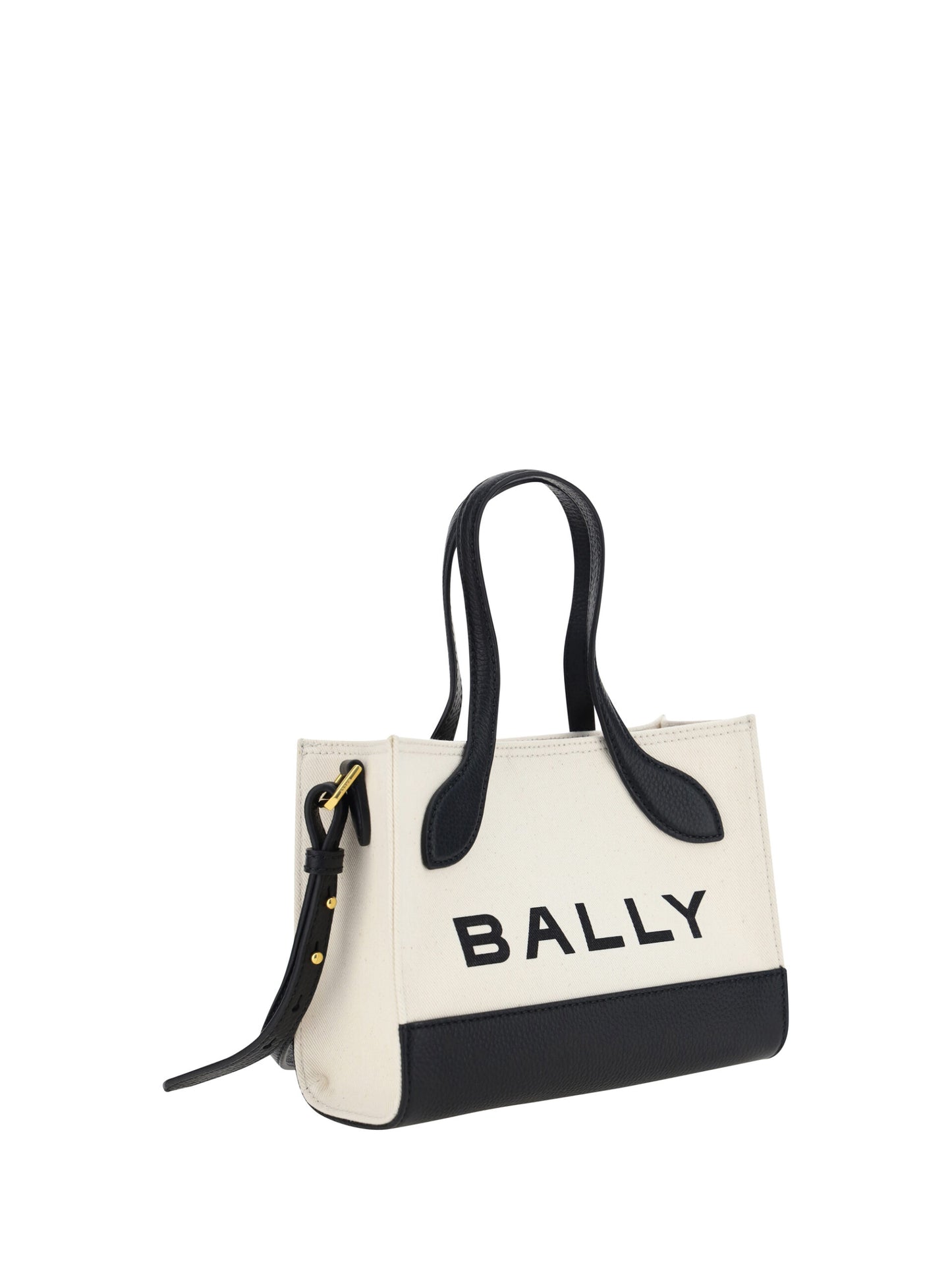 Bally Mini-Handtasche aus weißem und schwarzem Leder