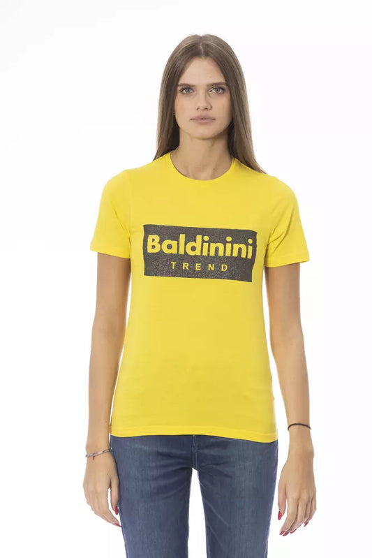 Baldinini Trend Sunny Rundhals-Baumwoll-T-Shirt mit trendigem Aufdruck