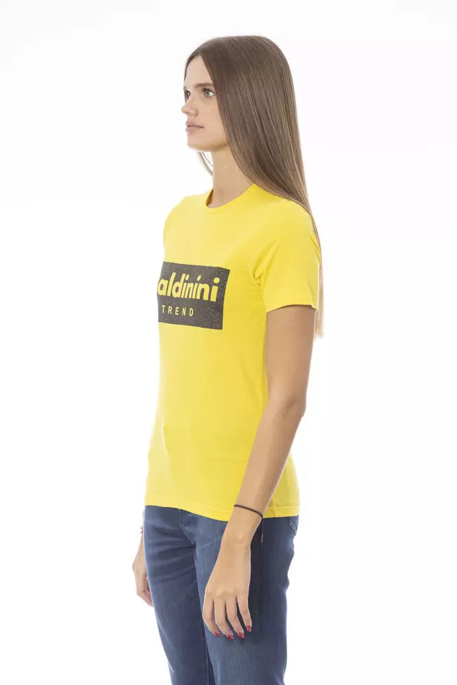 Baldinini Trend Sunny Rundhals-Baumwoll-T-Shirt mit trendigem Aufdruck