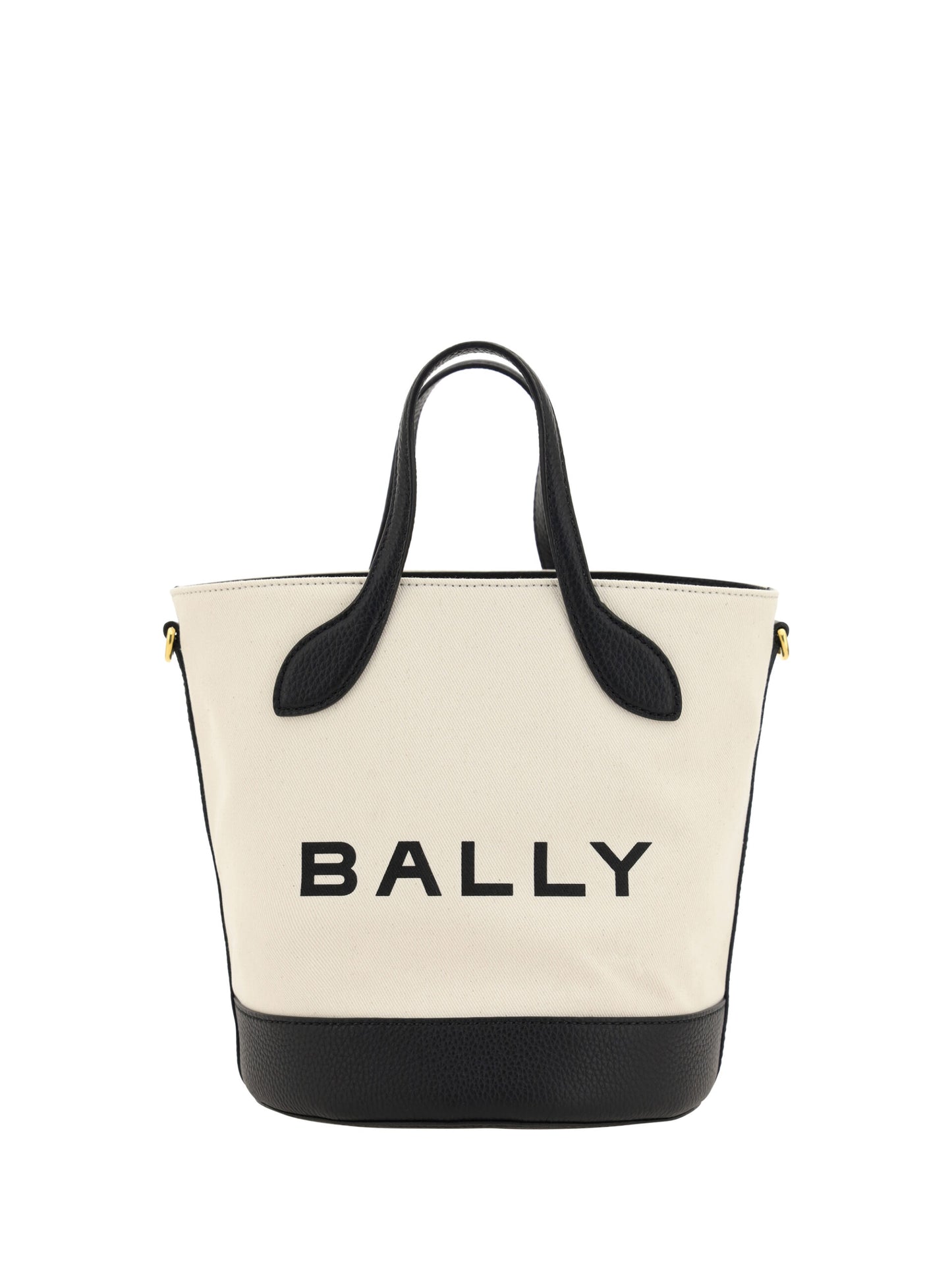 Bally Beuteltasche aus weißem und schwarzem Leder