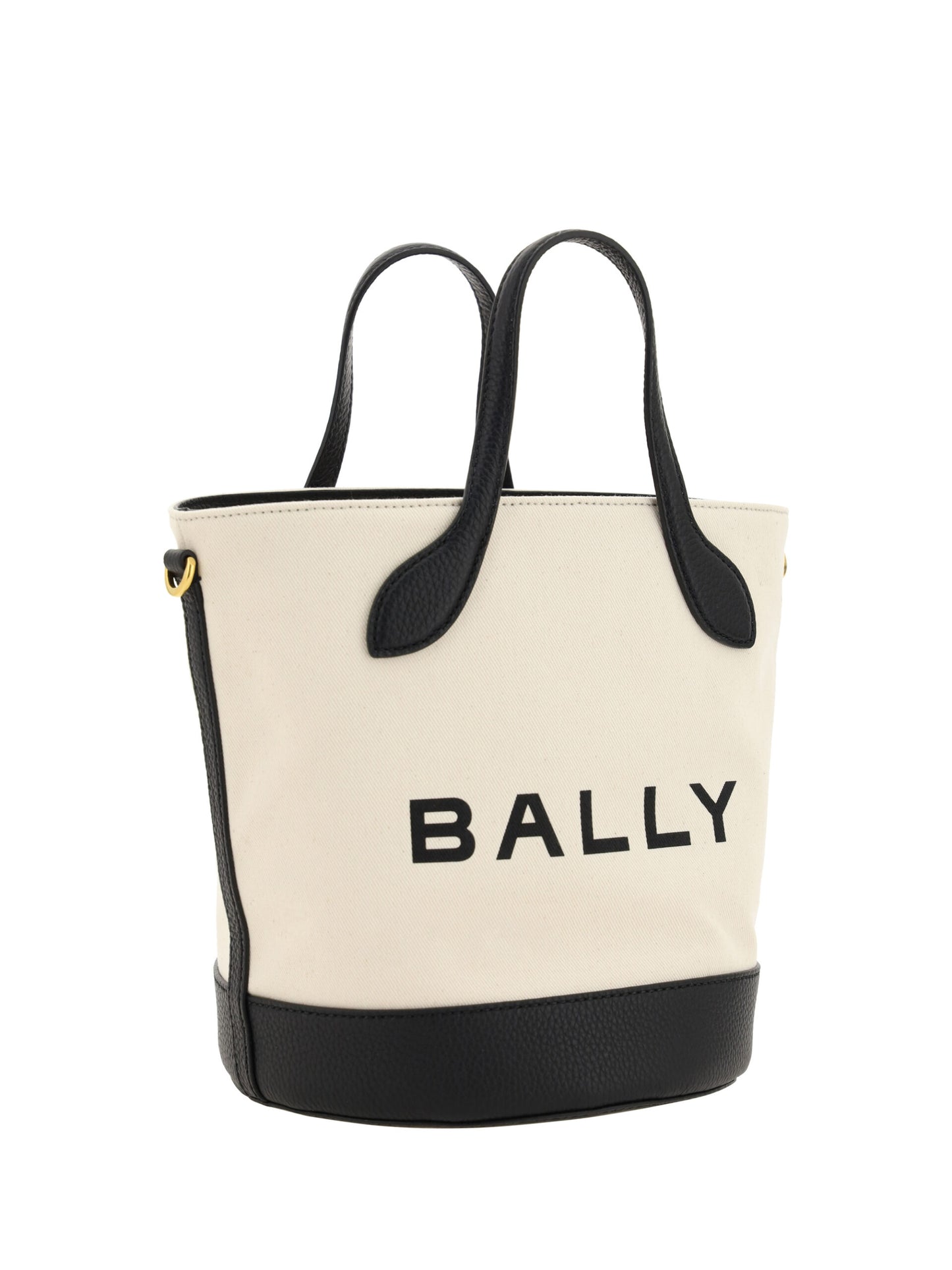 Bally Beuteltasche aus weißem und schwarzem Leder