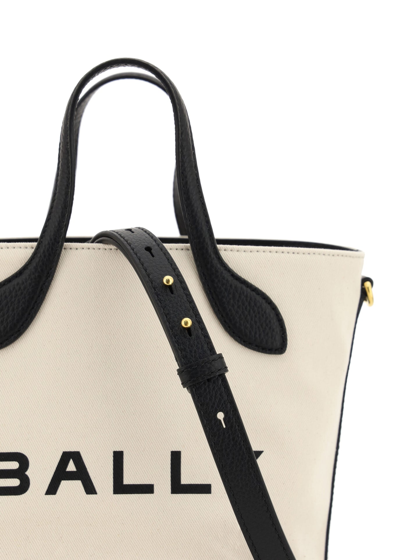 Bally Beuteltasche aus weißem und schwarzem Leder