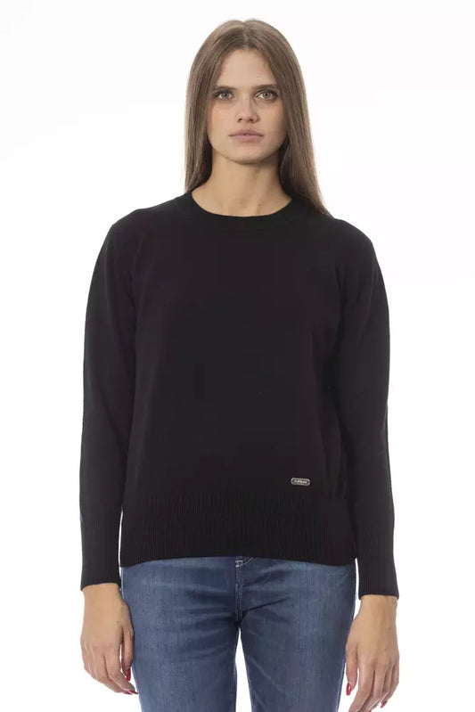 Baldinini Trend Eleganter Woll-Kaschmir-Pullover mit Rundhalsausschnitt