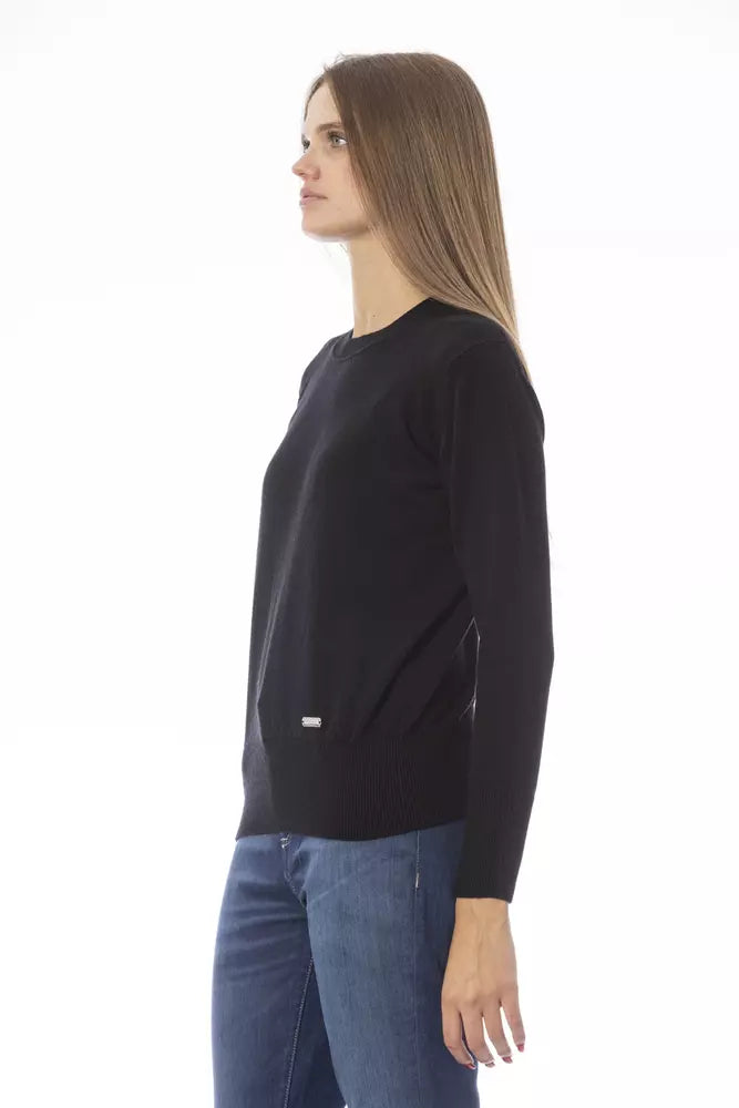 Baldinini Trend Eleganter Woll-Kaschmir-Pullover mit Rundhalsausschnitt