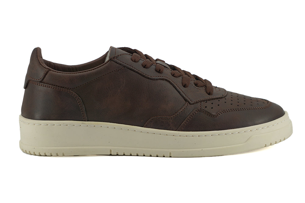 Saxone of Scotland Low-Top-Sneaker aus braunem Leder