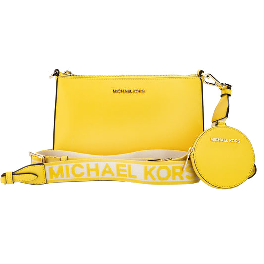 Michael Kors Jet Set Daffodil Vegan Crossbody Tech Attachment Bag Geldbörse