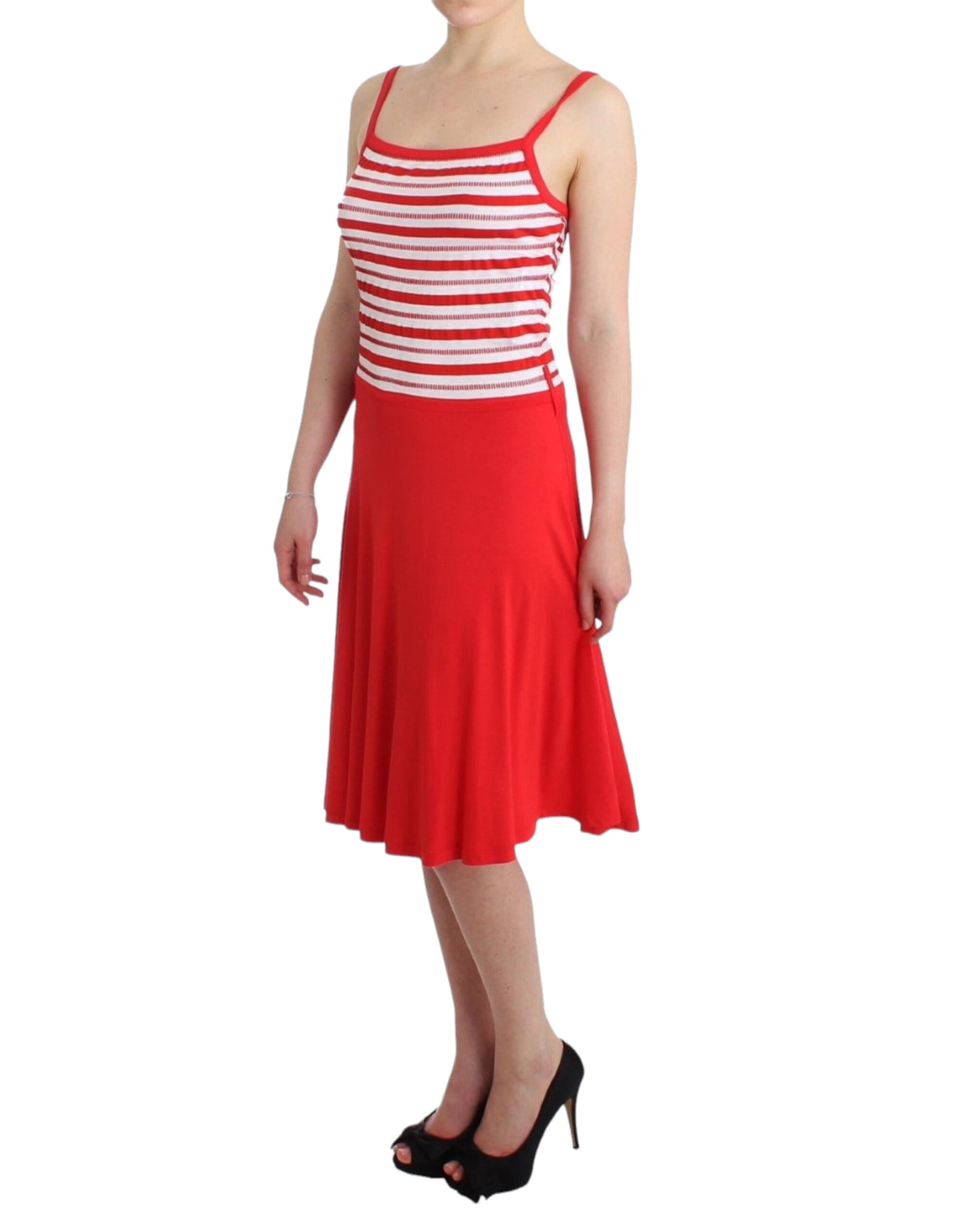 Roccobarocco Red striped jersey A-line na damit