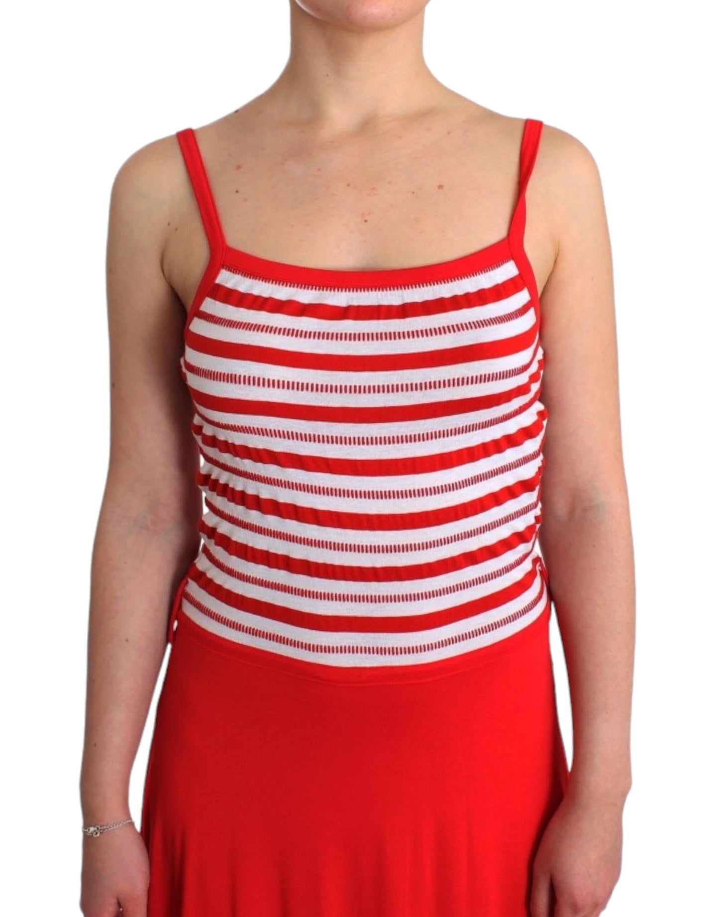 Roccobarocco Red striped jersey A-line na damit