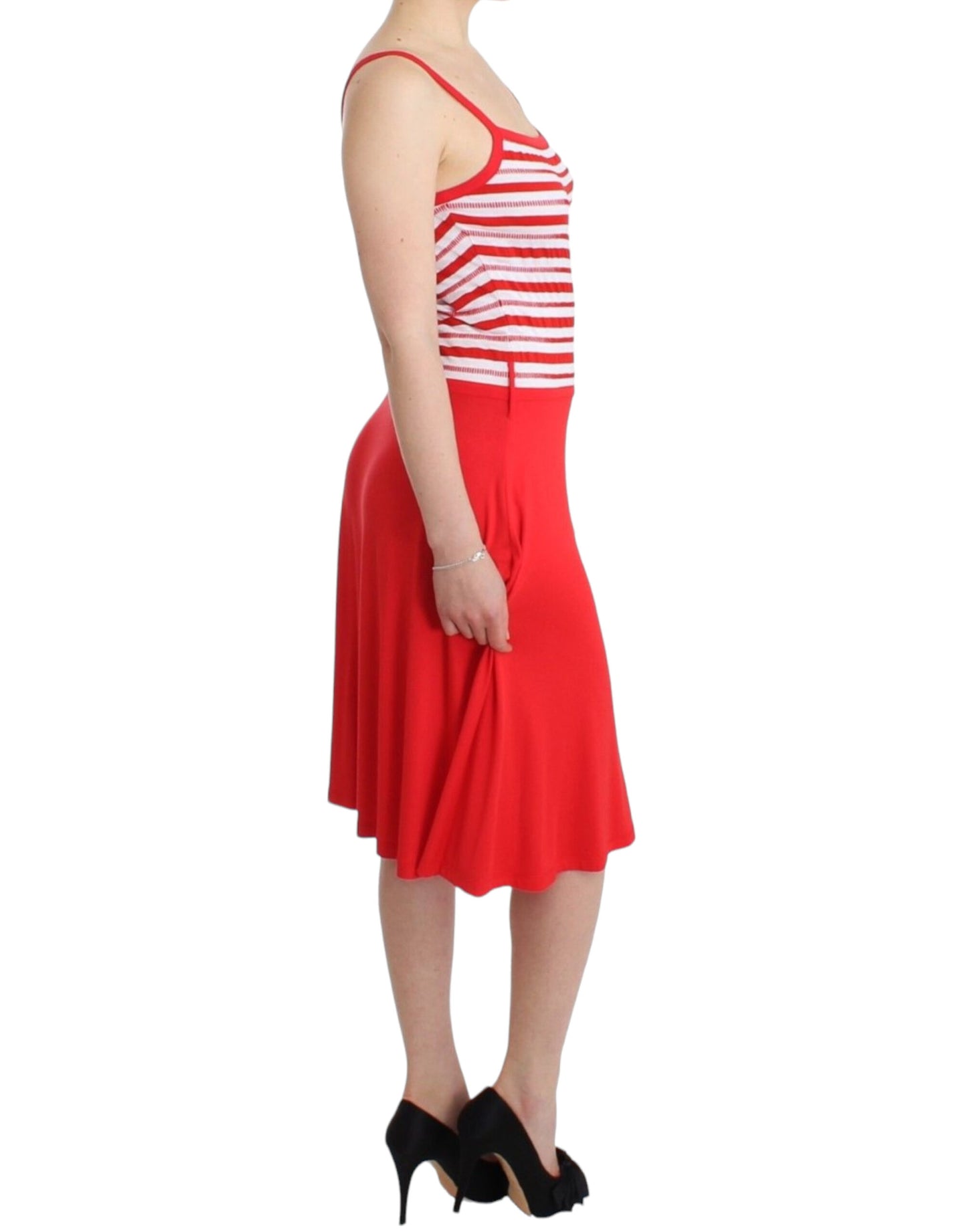 Roccobarocco Red striped jersey A-line na damit