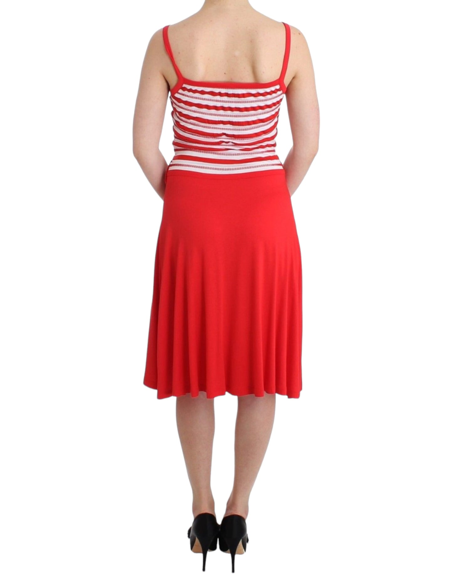 Roccobarocco Red striped jersey A-line na damit