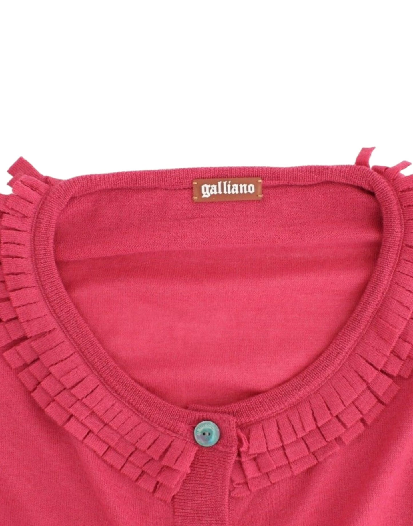 John Galliano Strickjacke aus rosa Wolle