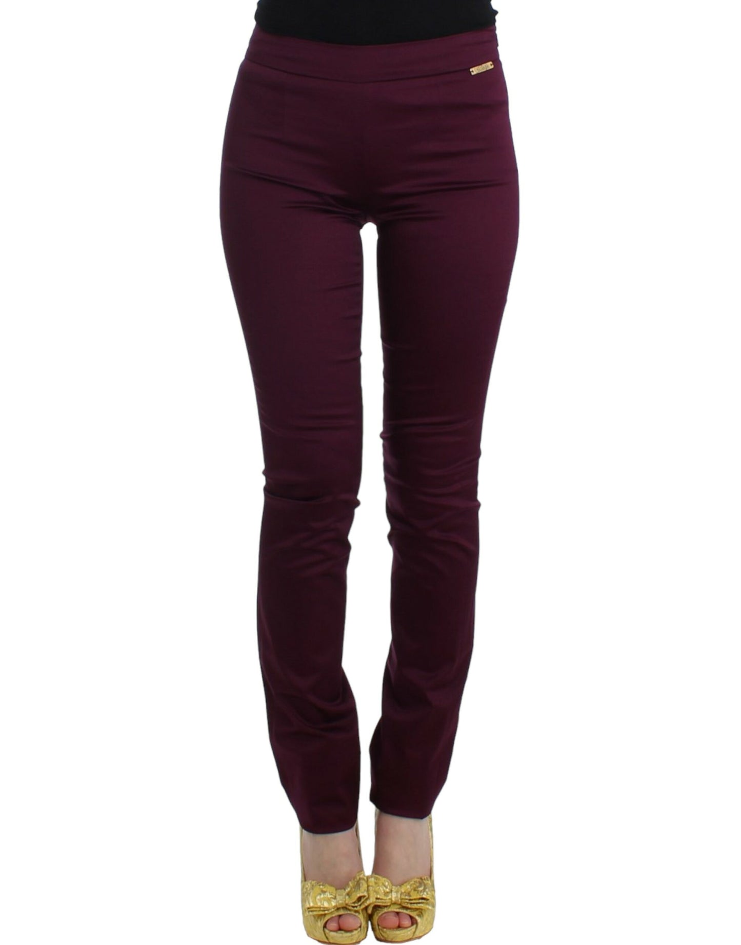 John Galliano Purple slim fit na pantalon