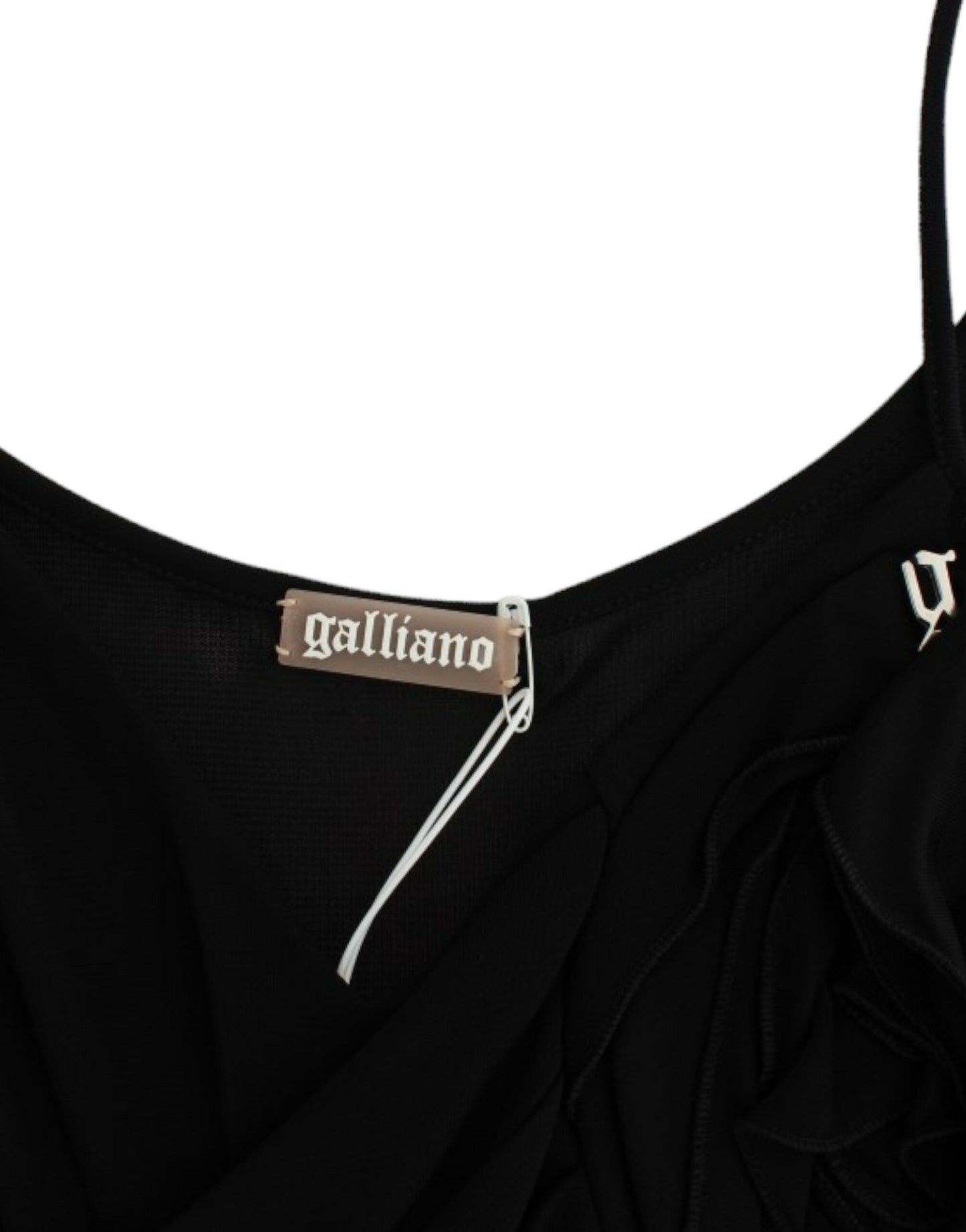 John Galliano Schwarzes Cocktailkleid