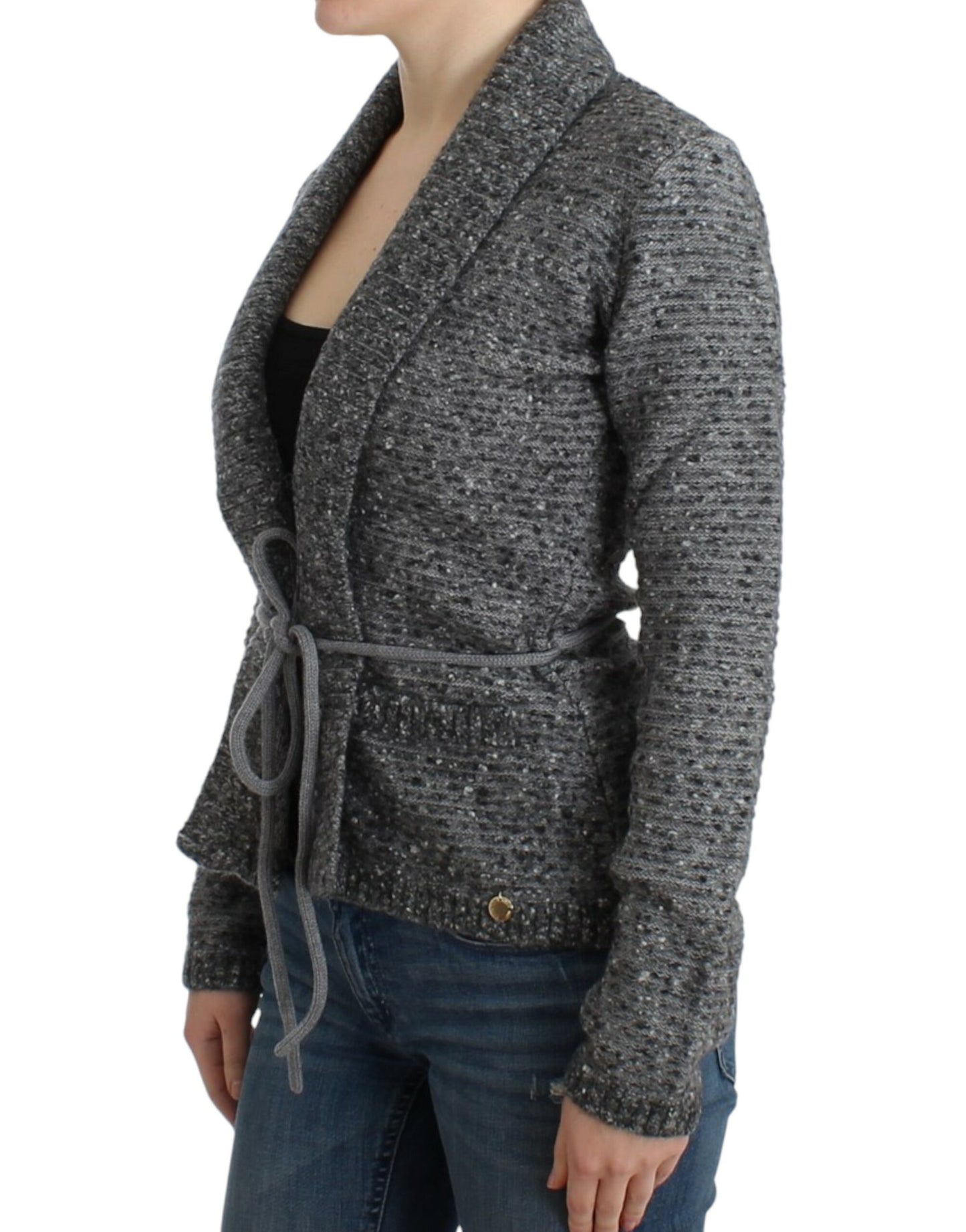 Cavalli Strickjacke aus grauer Wolle