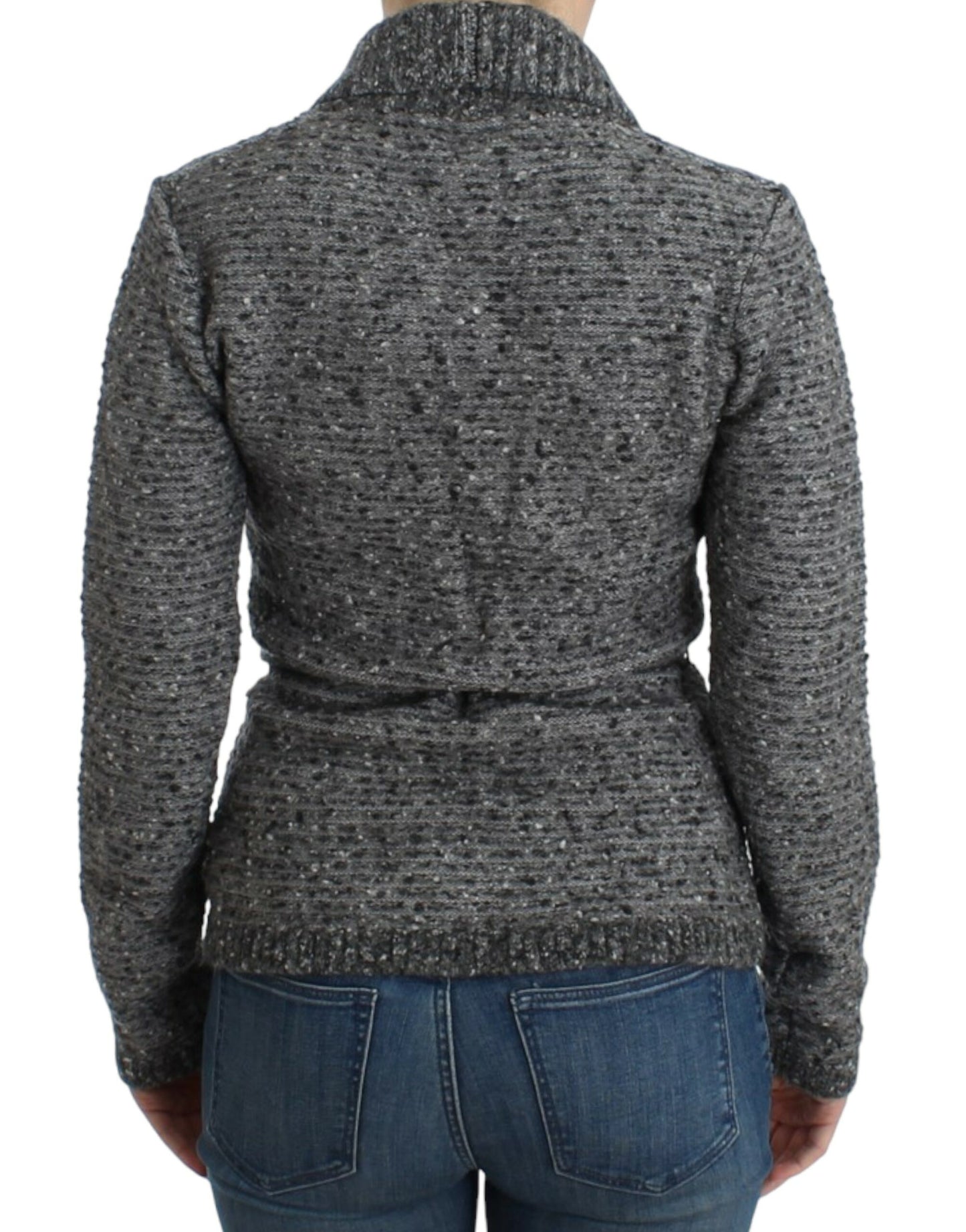 Cavalli Strickjacke aus grauer Wolle