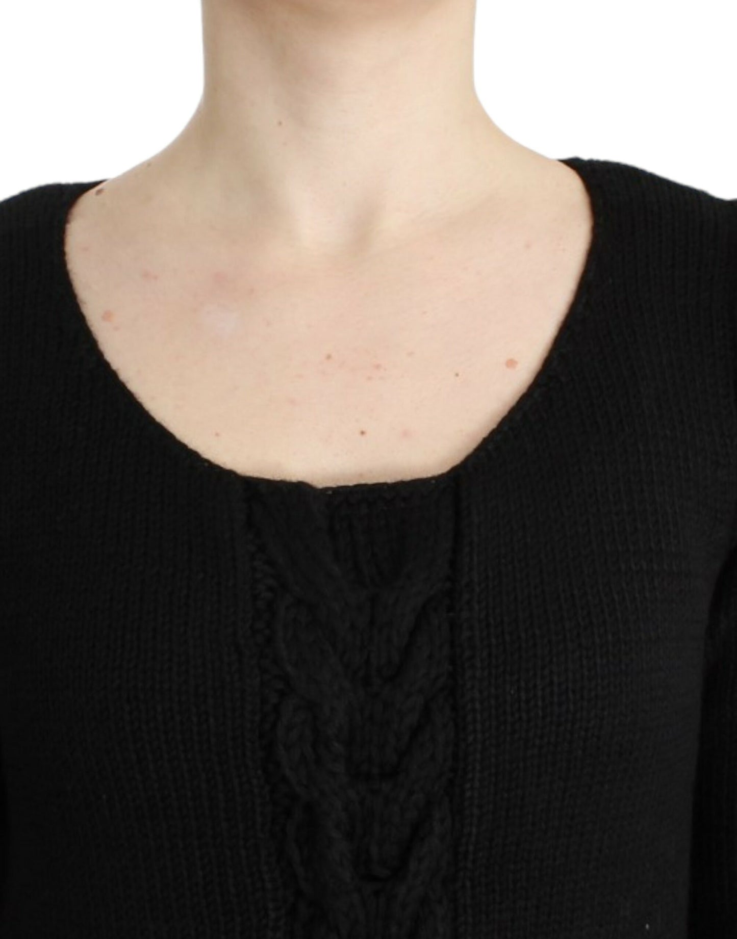 Cavalli Schwarzer gestrickter Wollpullover