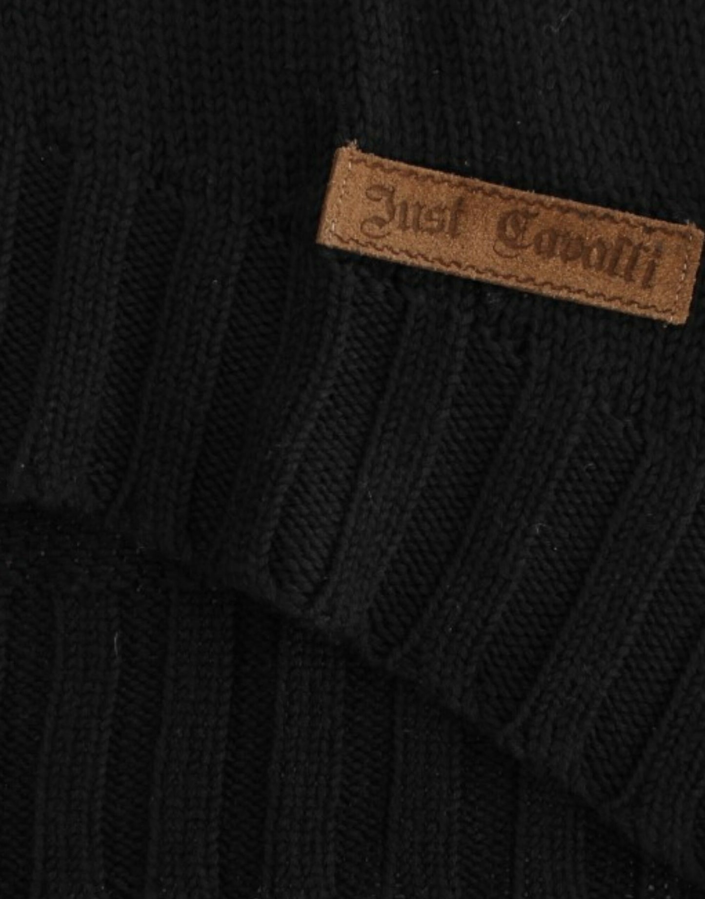 Cavalli Schwarzer gestrickter Wollpullover