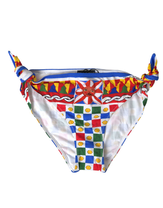 Mehrfarbiger Carretto Bottom Swim Beachwear-Bikini von Dolce &amp; Gabbana