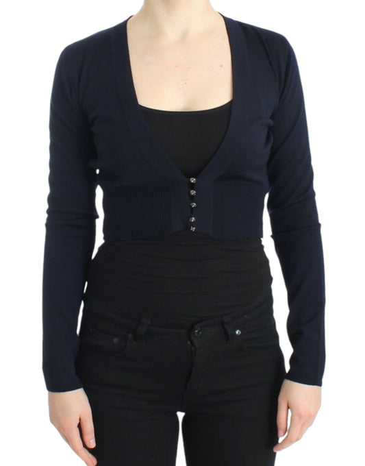 Kurzer Woll-Cardigan von Cavalli Blue