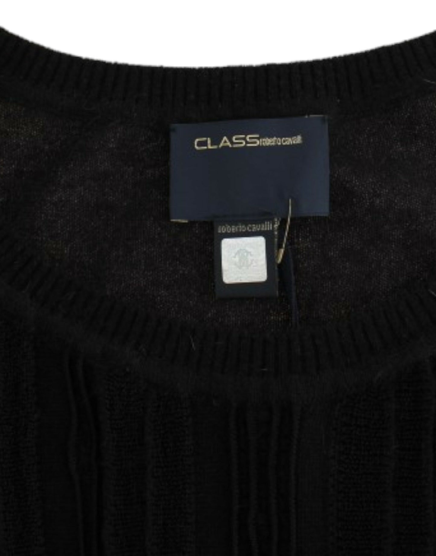 Cavalli Schwarzer Kurzarmpullover