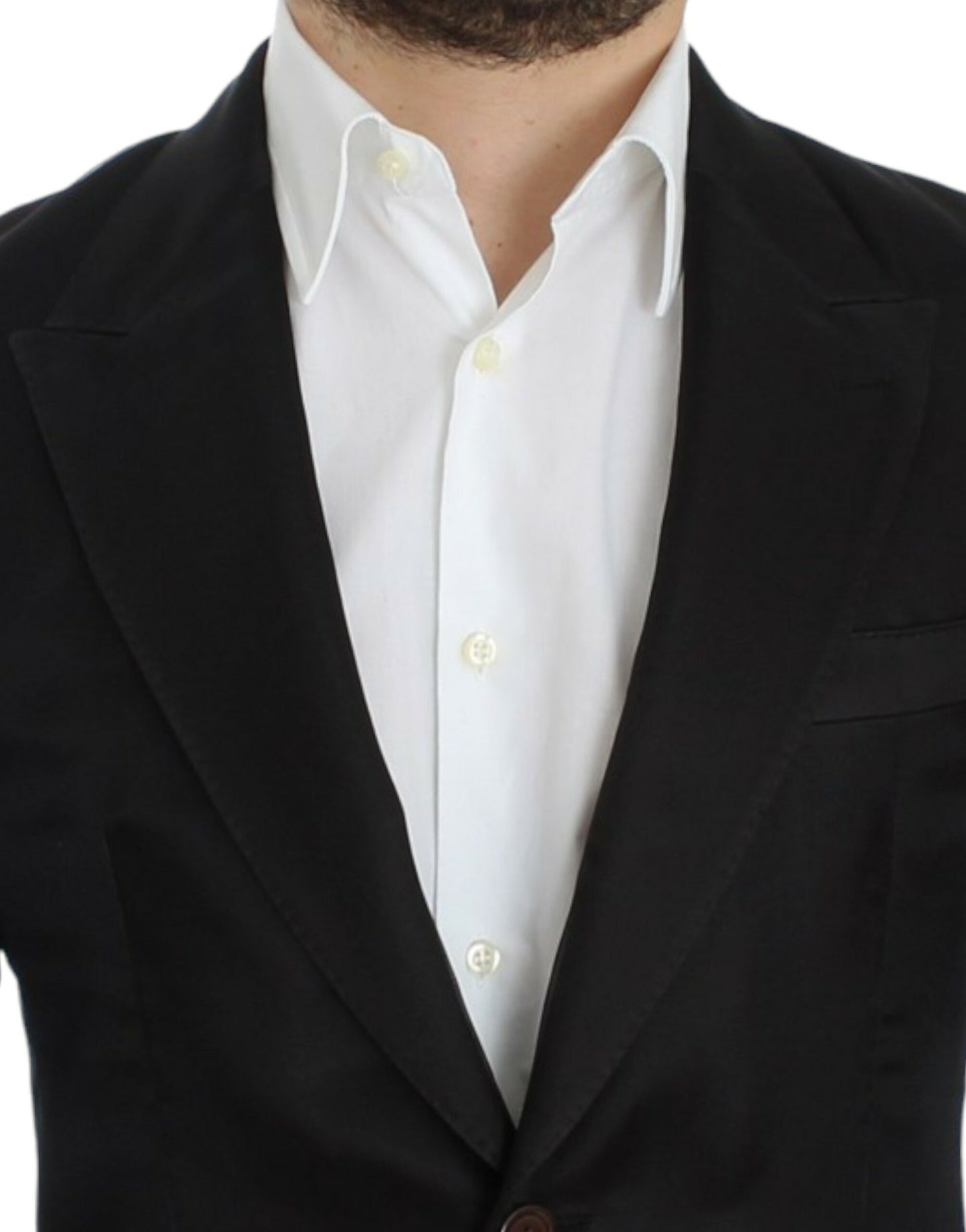 Dolce &amp; Gabbana Slim-Fit-Blazer aus schwarzer Seide