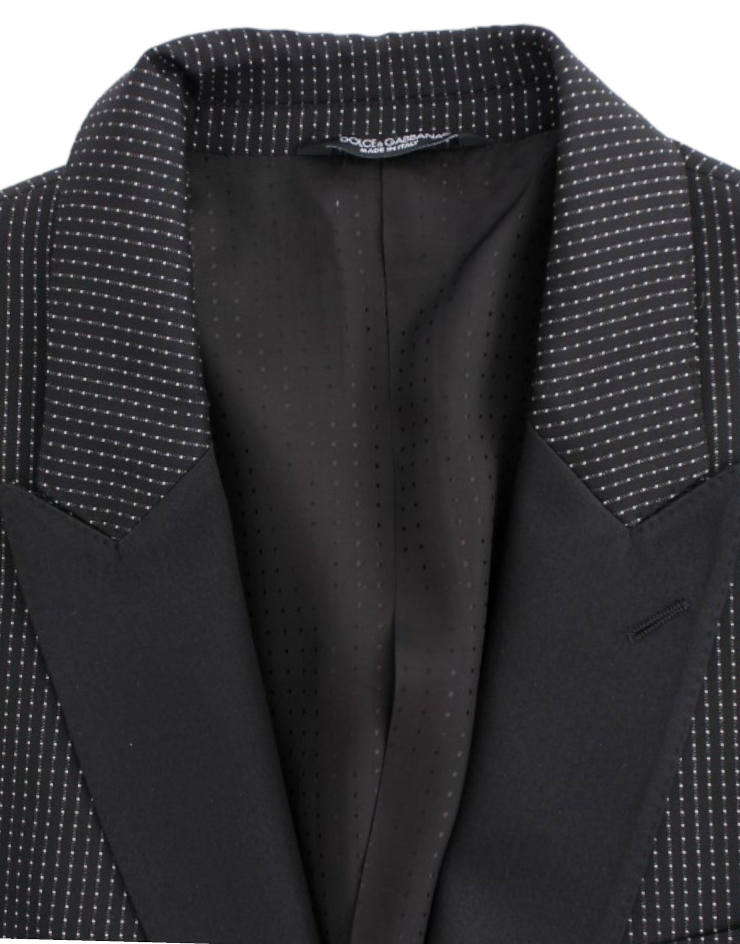 Dolce &amp; Gabbana Schmaler MARTINI-Blazer aus schwarzer Wolle