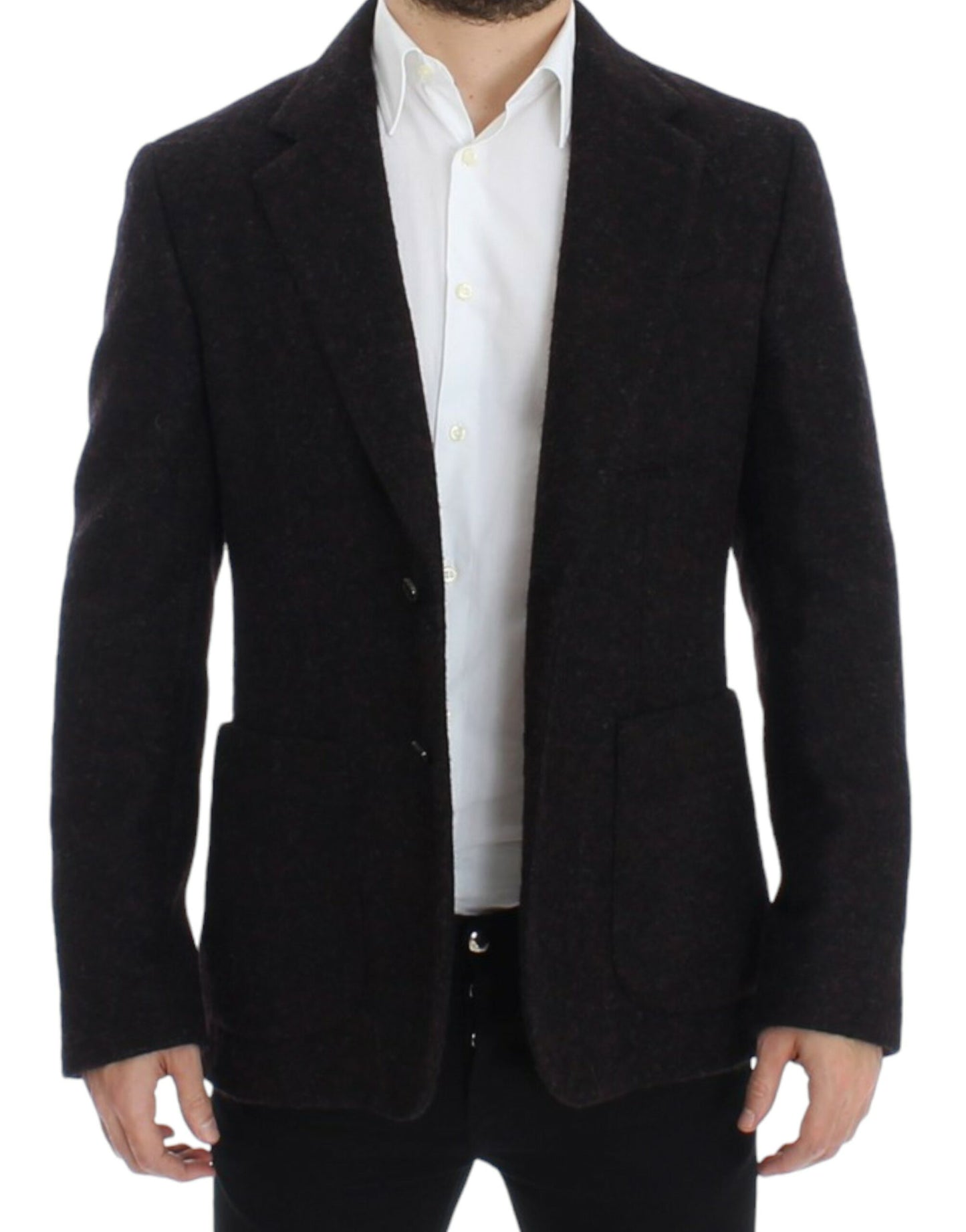 Dolce &amp; Gabbana Bordeaux alpaga two button blazer