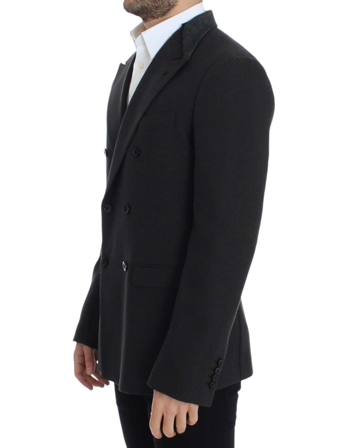 Dolce &amp; Gabbana Brauner Slim-Fit-Blazer aus Wolle