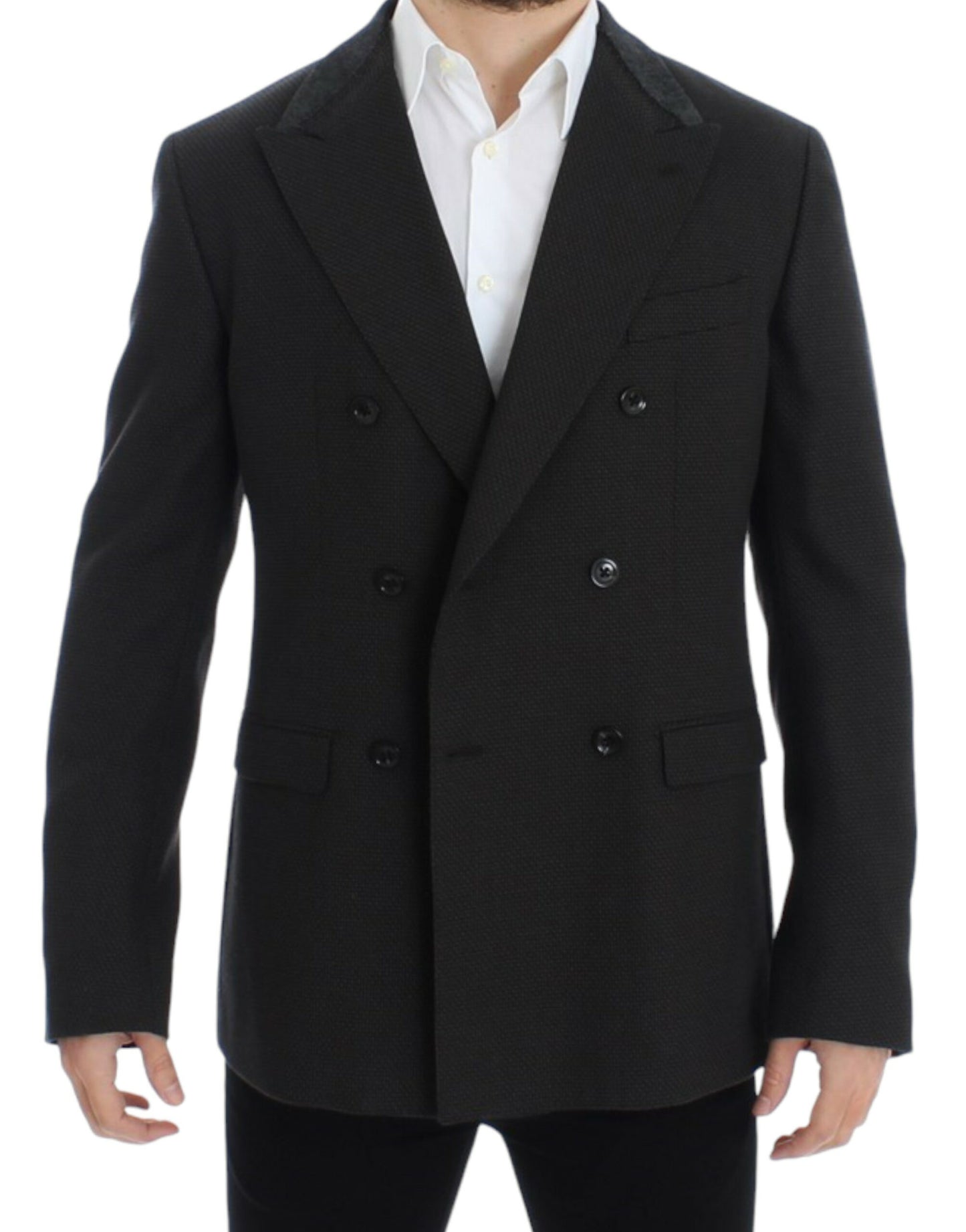 Dolce &amp; Gabbana Brauner Slim-Fit-Blazer aus Wolle