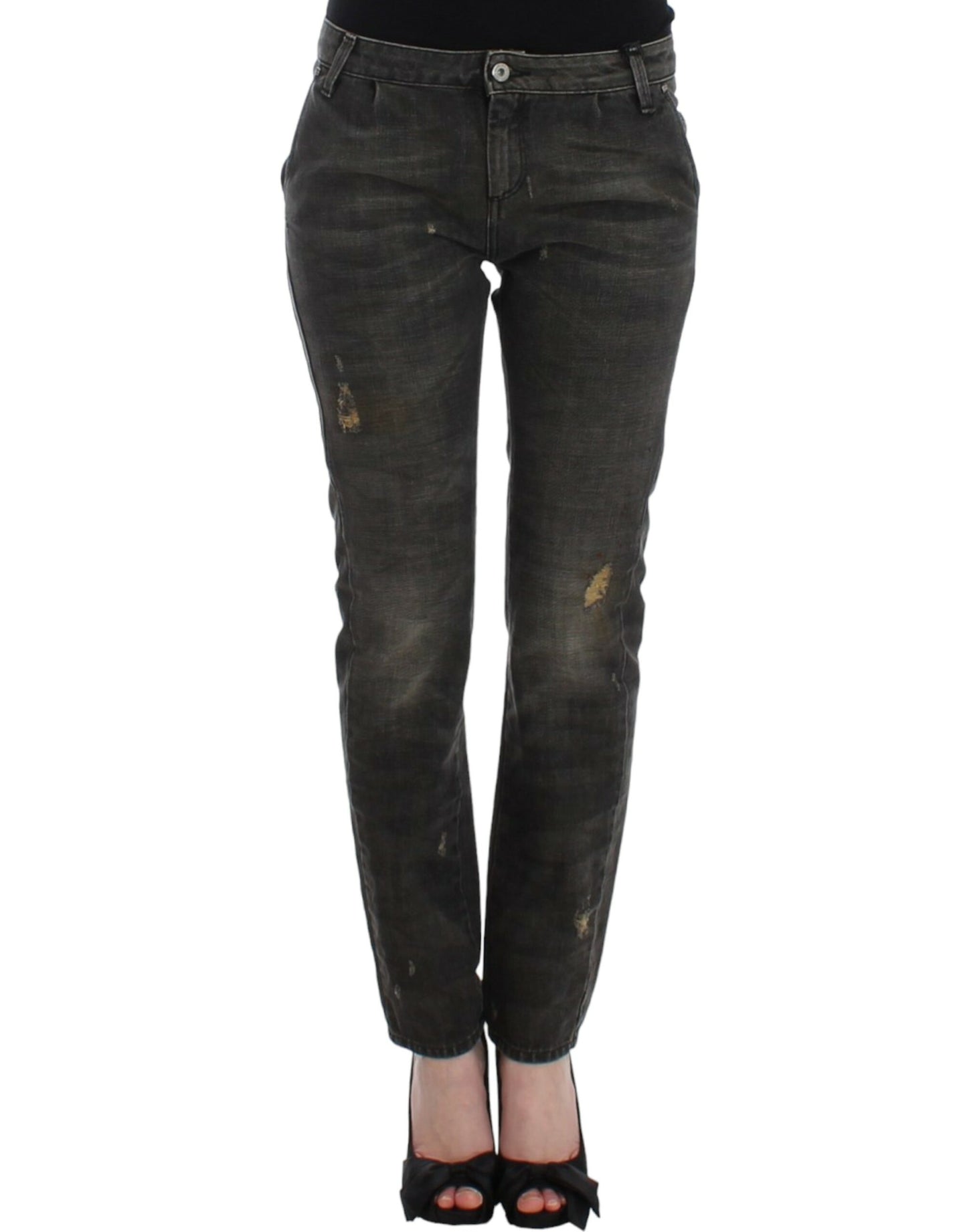 Costume National Grey distressed jeans