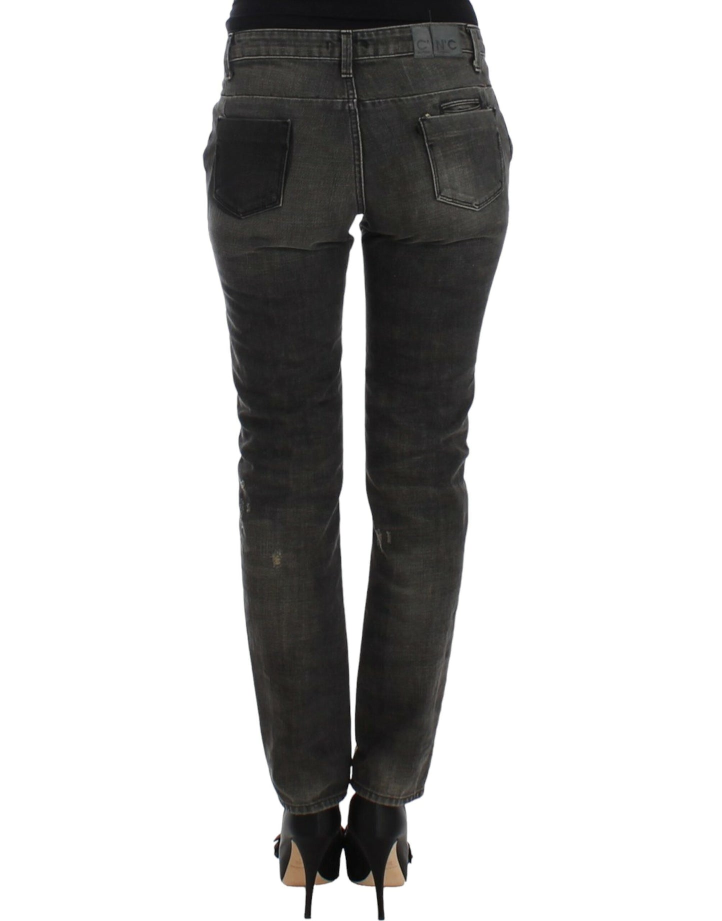 Costume National Grey distressed jeans