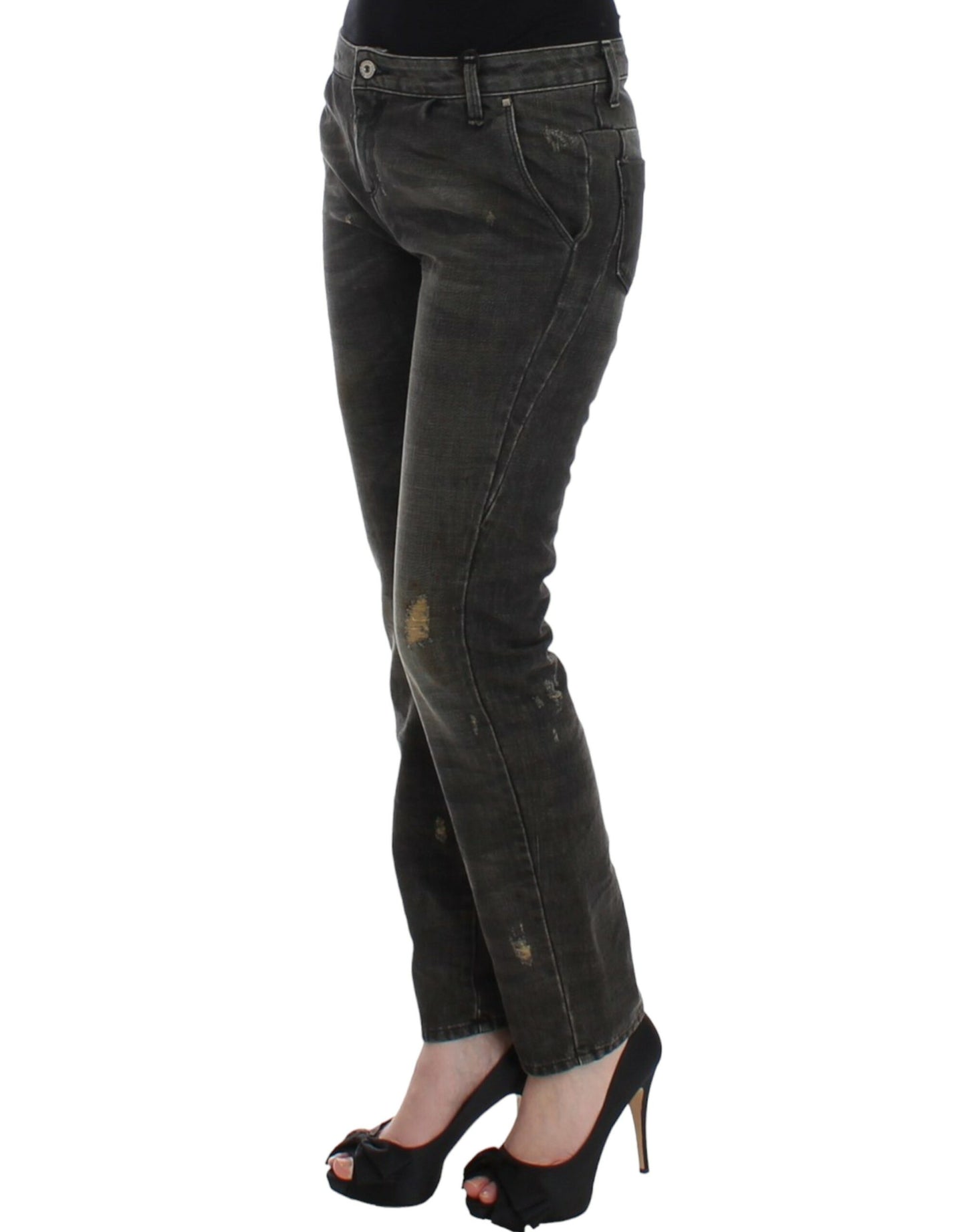 Costume National Grey distressed jeans