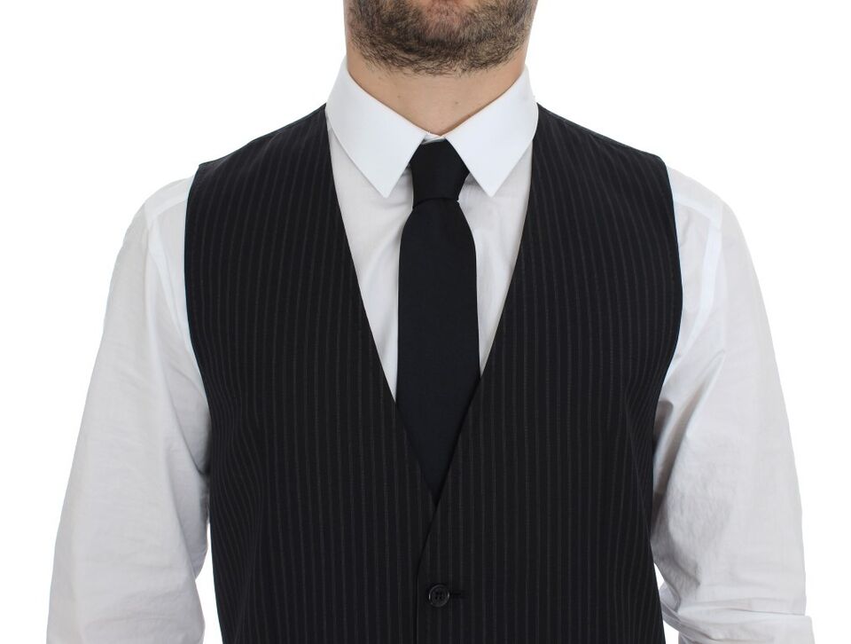 Dolce &amp; Gabbana Grey Stretch Formal Dress Vest Gilet