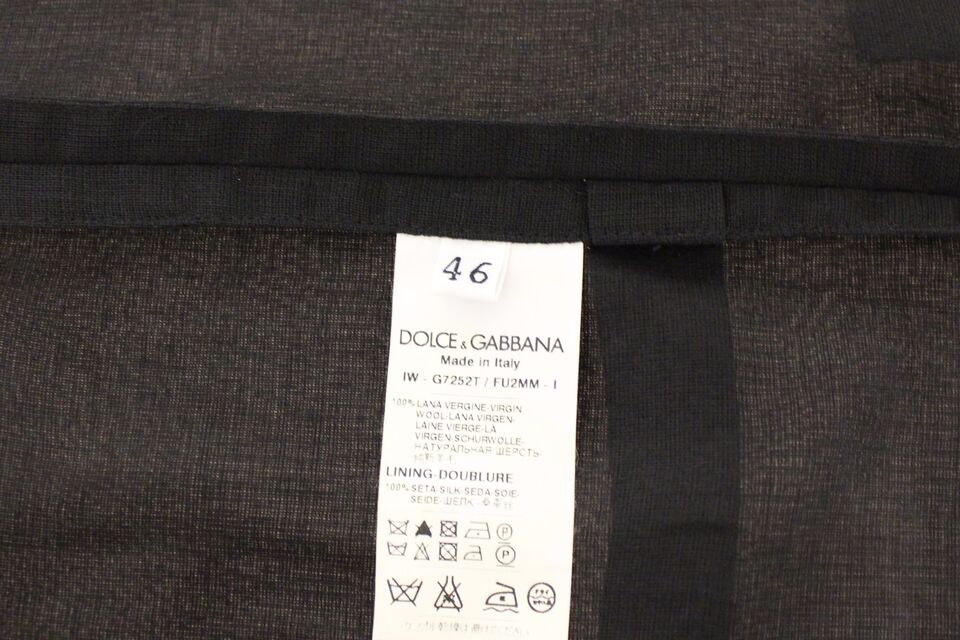 Dolce &amp; Gabbana Black Wool Formal Dress Vest Gilet Jacket