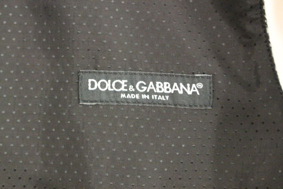 Dolce &amp; Gabbana Grey Cotton Blend Logo Vest Gilet Weste