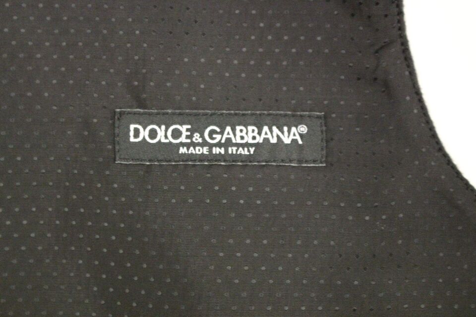 Dolce &amp; Gabbana Grey Wool Blend Vest Gilet Weste