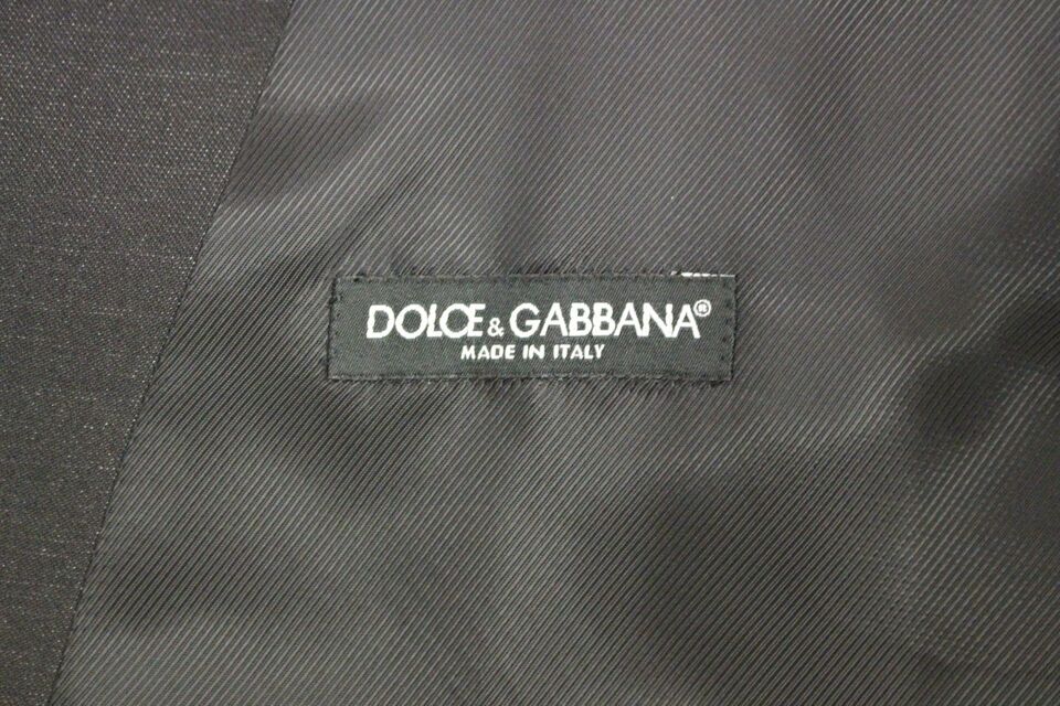 Dolce &amp; Gabbana Grey Wool Silk Dress Vest Gilet Weste