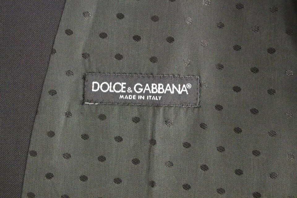 Dolce &amp; Gabbana Black Wool Formal Dress Vest Gilet Weste